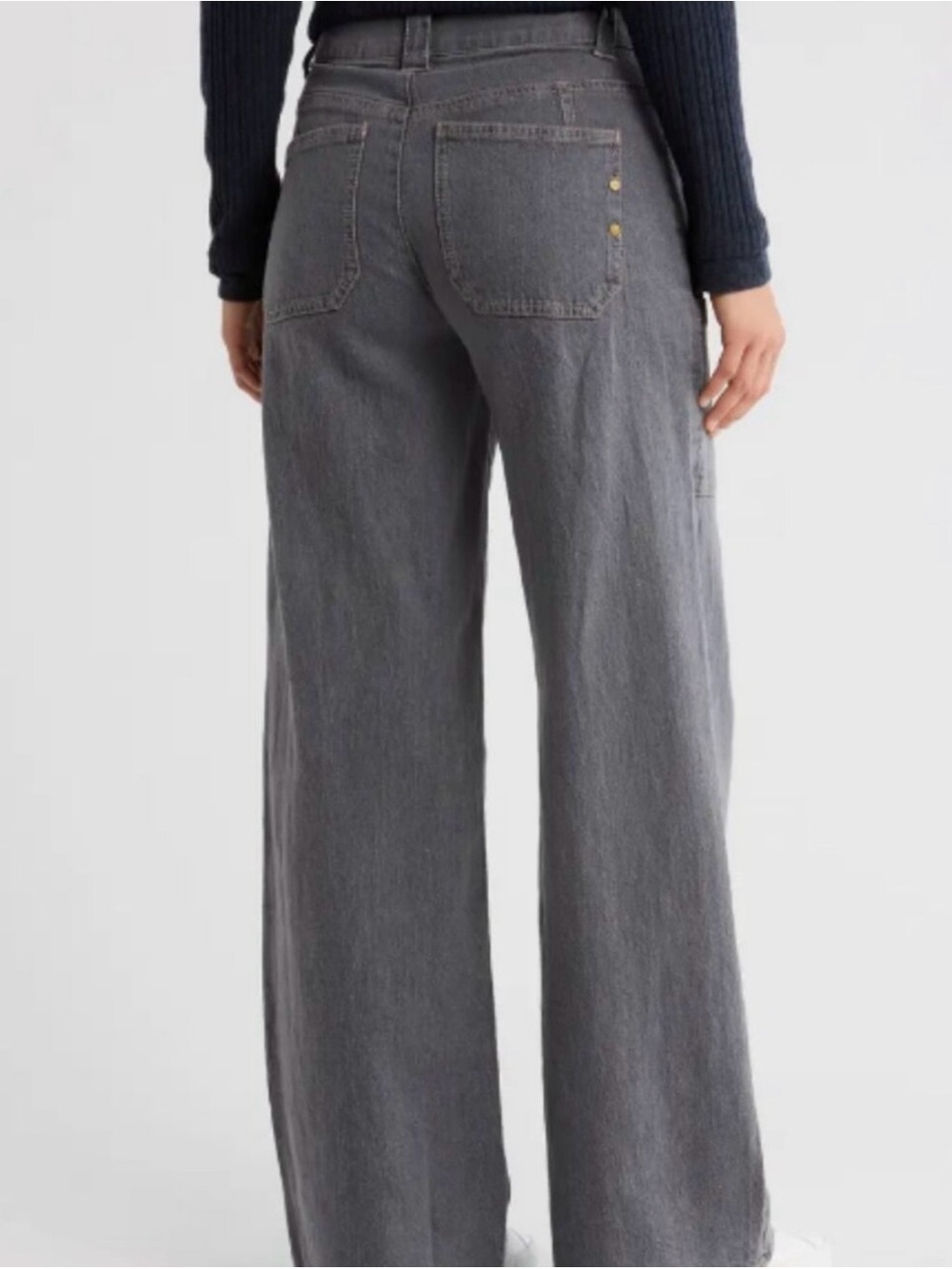 Democracy Ab technology Wide-Leg High-Rise Jeans in Charcoal Gray